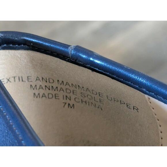 Ann Taylor Blue Suede Block Heels Pumps Size 7 M Pointed Toe - Picture 8 of 10